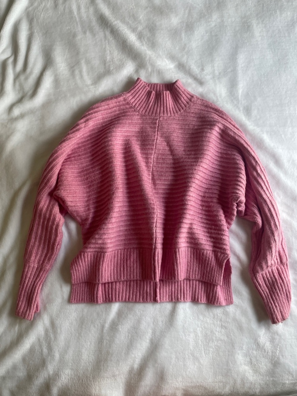 NWOT Jessica Simpson Pink Ribbed Mock Turtleneck Sweater Cozy Soft Cute Feminine